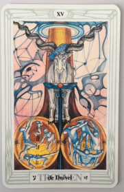 De Duivel uit het Aleister Crowley Toth Tarot deck